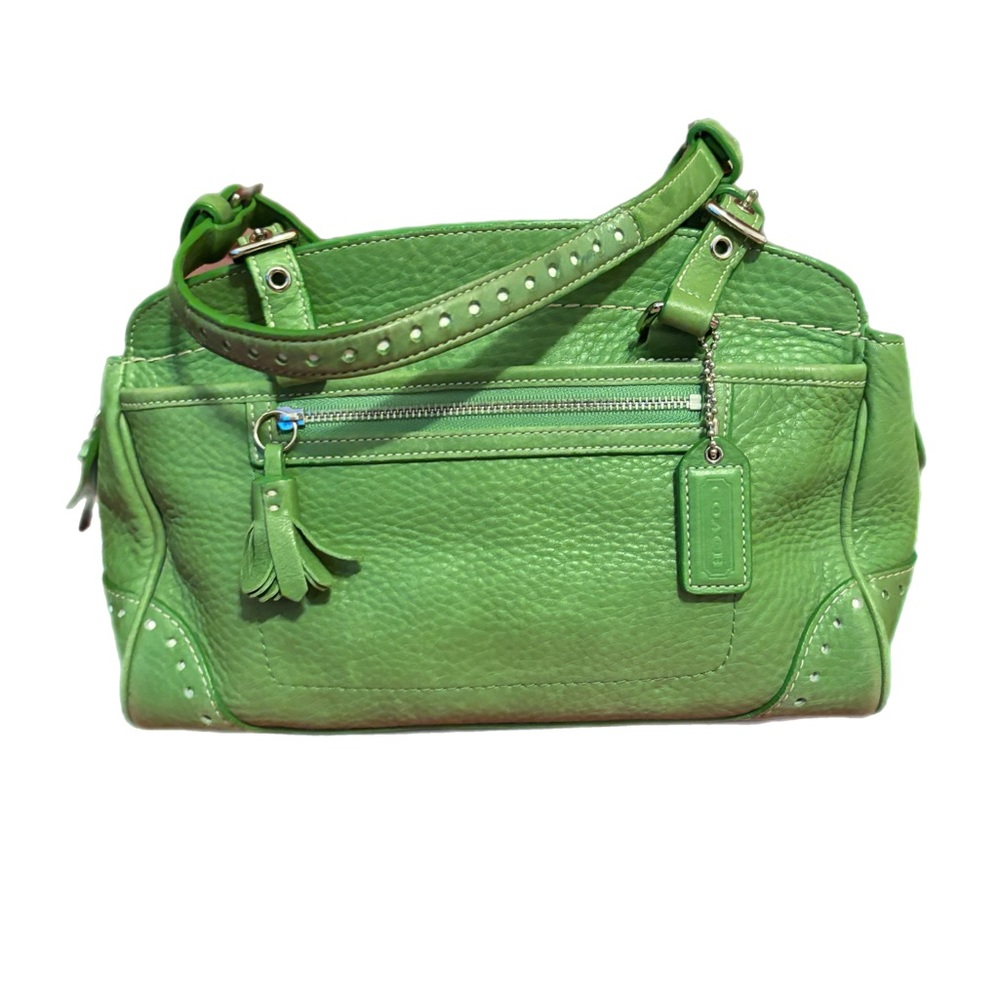 Coach Green Leather Shoulder Bag